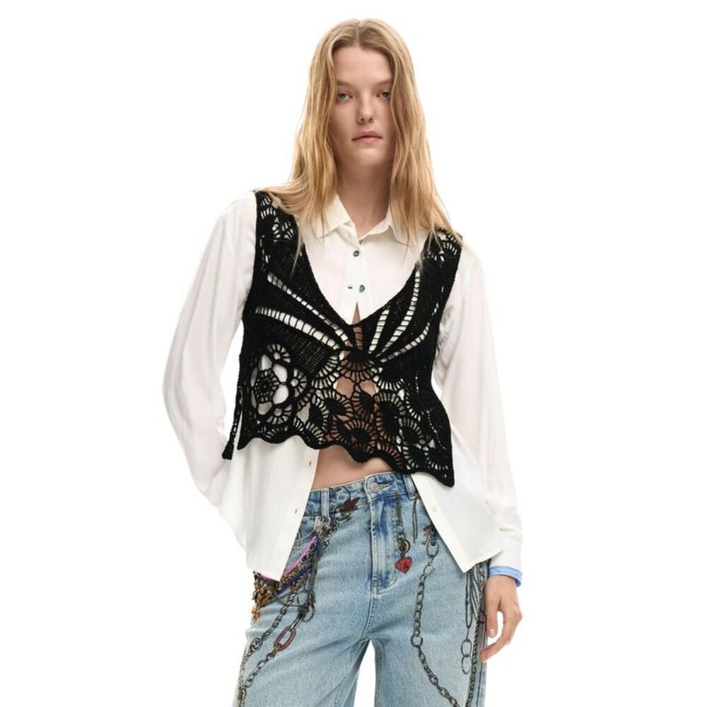 Desigual White Cotton Women's Blouse